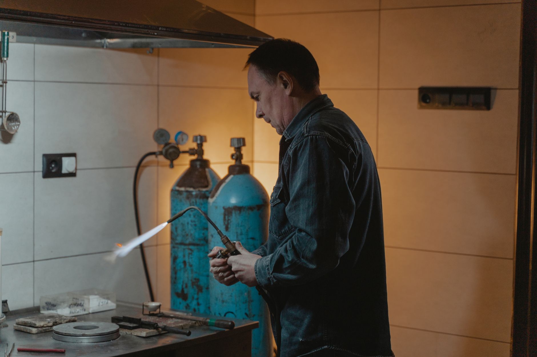 HVAC technician performing maintenance in Durham, NC